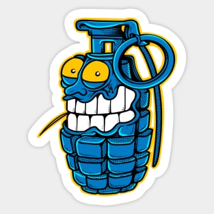 Crazy grenade (front print) Sticker